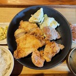 松本からあげセンター - 山賊焼と唐揚げの定食