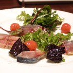 オステリア・オリエーラ - Feb, 2014　瞬間燻製したサバのマリネ ウイキョウのグラニタ