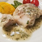 キッチン ブルー グローブ - 真タラの塩麹と黒胡椒マリネの断面