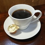 キッチン ブルー グローブ - ホットコーヒーのアップ