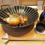 梅田 鮨割烹のの - 鯛あら煮つけ ＆ 燗酒