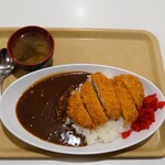 240165916 - けやきのカツカレー (味噌汁付き)、600円。