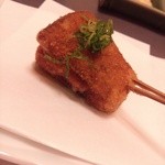 串揚げ串仙 - ナスの肉詰め