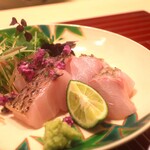 日本料理 吟 - 宮城県産のどぐろ炙りアップ