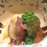 日本料理 吟 - 蛍烏賊とアサツキの新芽 酢味噌とジュレ仕立てアップ