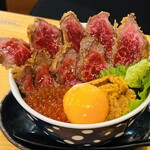 Namamagurosemmonten jimbee - レアカツうにイクラ丼¥2499