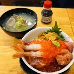 Namamagurosemmonten jimbee - 贅沢丼¥2999 貝汁¥399