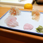 ひらめ、えんがわ