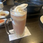 しゃぶ葉 - サングリア+果汁100%オレンジ（炭酸）+ソフトクリーム