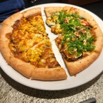 イタリアン チャイナバル村塾 - ・茄子と麩の麻婆ピッツァ（ハーフ）1290円
      ・キーマカレーピッツァ（ハーフ）1290円