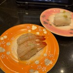 Mawaru Toyamawan Sushi Tama - 甘えび¥440 やりいか¥330