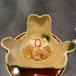 京都ブライトンホテル - この日は特別にお豆腐と海老のゼリー寄せを出していただきました