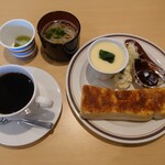 カフェ サニー デイズ - ●ホットコーヒー（モーニングサービス付き）450円
（何も指定しないとマイルドコーヒーとなる）

これってドリンク代だけの
モーニングサービスの量なのか❔

しかも料理好きな方が作られているだろうな