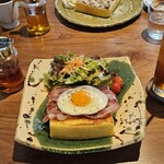 カフェルセット鎌倉 - 究極の食事系フレンチトースト﻿ ドリンクセット2,250円﻿ 