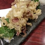 瀬戸内居酒屋 魚なげ - 活いか：ゲソの天ぷら
