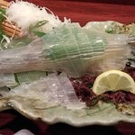 瀬戸内居酒屋 魚なげ - 活いか：活造り