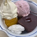 Mihashi - クリームあんみつ+桜アイス