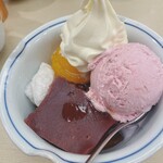 みはし 東京駅一番街店 - クリームあんみつ+桜アイス