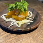 菜っぱ - 貝柱とデコポンのカルパッチョ