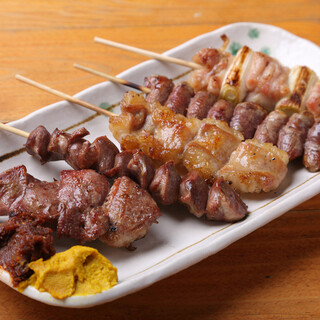 All skewers are homemade charcoal grilled.