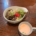 sanji - トマトポタージュとサラダ