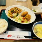 大品川中華街 - コンビセット(回鍋肉)ご飯少なめ