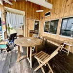 ジェラート&カフェ YOSHIDA - 入口側テラス席