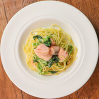 サーモンとほうれん草クリーム