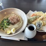 自家製うどん ごころ - 大海老野菜天ぶっかけ