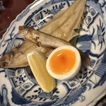 俵屋旅館 - カレイとハタハタ。瓢亭風卵。