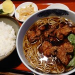 一茶庵 - から揚げそば定食