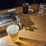 Akashi Yakiniku Morishin - 生ビール&コーラ　ウーロン茶は無料サービス