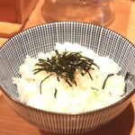 焼きあご塩らー麺 たかはし - お茶漬け用白めし