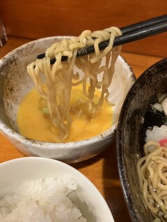 Chuukasoba Hanada - 溶き卵に麺をつけ〜の、これマネしたかったの