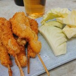 菊井かつ 黒川支店 - 豚串カツ、ドーン！