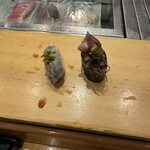 Tsukiji Sushisen - いわしと蛍いか軍艦