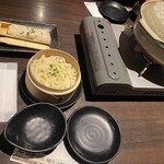 Sumibi Izakaya En - 生つくねちゃんこ鍋③つくね、うどん④