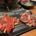 七輪焼肉 安安 - カルビ・ハラミ定食