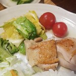キッチン ブルー グローブ - 備え付け野菜をいただきます