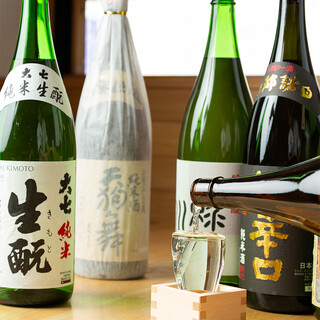 We have a wide selection of alcoholic beverages, including carefully selected local sake from all over Japan.