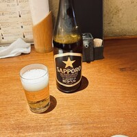 銀平 北新地店 - 瓶ビール　サッポロ黒ラベル