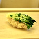 鮨おばな - 追加の定番　漬け貝割れ