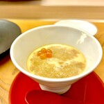 鮨おばな - コノワタのシャリ入り茶碗蒸し　美味しいなぁ