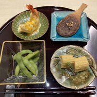 のどぐろ割烹 一心 別邸 - 【先 付】厳選「先付け」三品 & 【 肴 】蕎麦屋の名物　焼き味噌