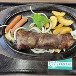 Oosaka ya - テキサスステーキセット¥1650内　ライスとサラダは別プレートで届く。