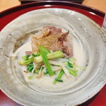 Isoda - 福山のイノシシと春野菜の白味噌仕立て
