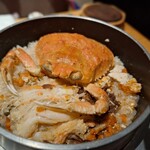 魚と酒 めから鱗 - 香箱蟹の釜飯