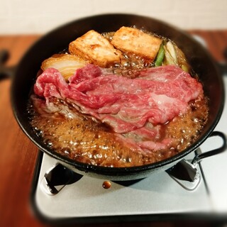 すき焼きセット SUKIYAKI SET ￥4,400 : 黒毛和牛すき焼き 牛大 - 二条