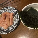 Yakiniku Rizoto Hawai - ミノ（塩すだち）¥980、焼のり¥200 