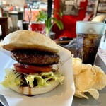 Smile burger - Teriyaki burger with chips